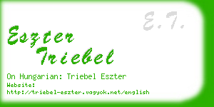 eszter triebel business card